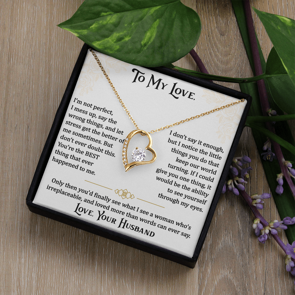 Gifts for Love, Forever Love Necklace for Wife From Husband, Anniversary Jewelry, Christmas Birthday for Her