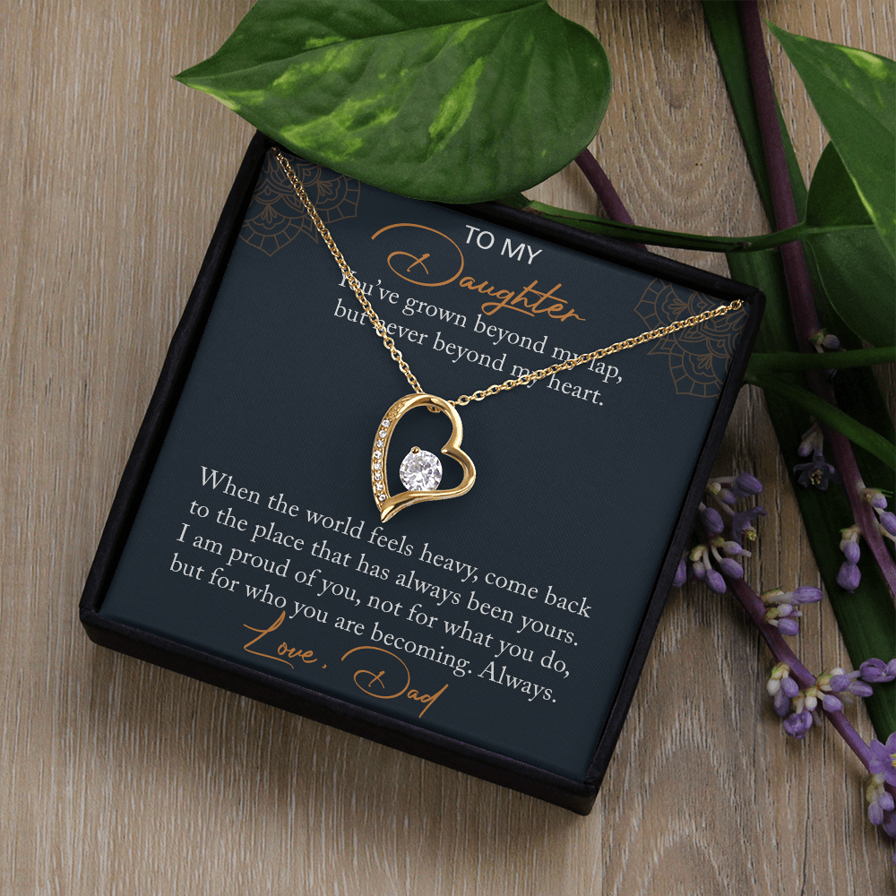 Dad To Daughter Necklace Heartfelt Birthday Gift For Adult Daughter Graduation Jewelry Wedding Keepsake Present