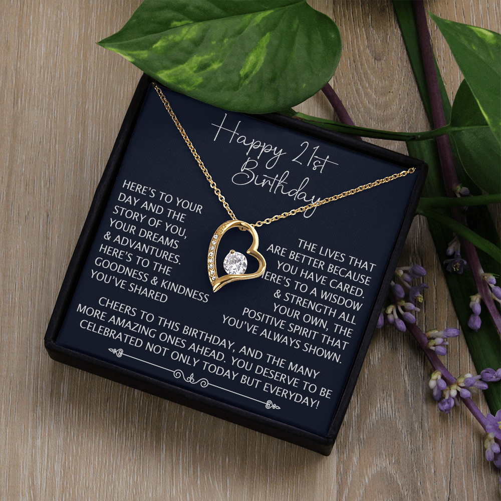 Happy Birthday to Your Daughter, Unique Forever Love Necklace Family Member Gift for Birthday Wedding Graduation Christmas