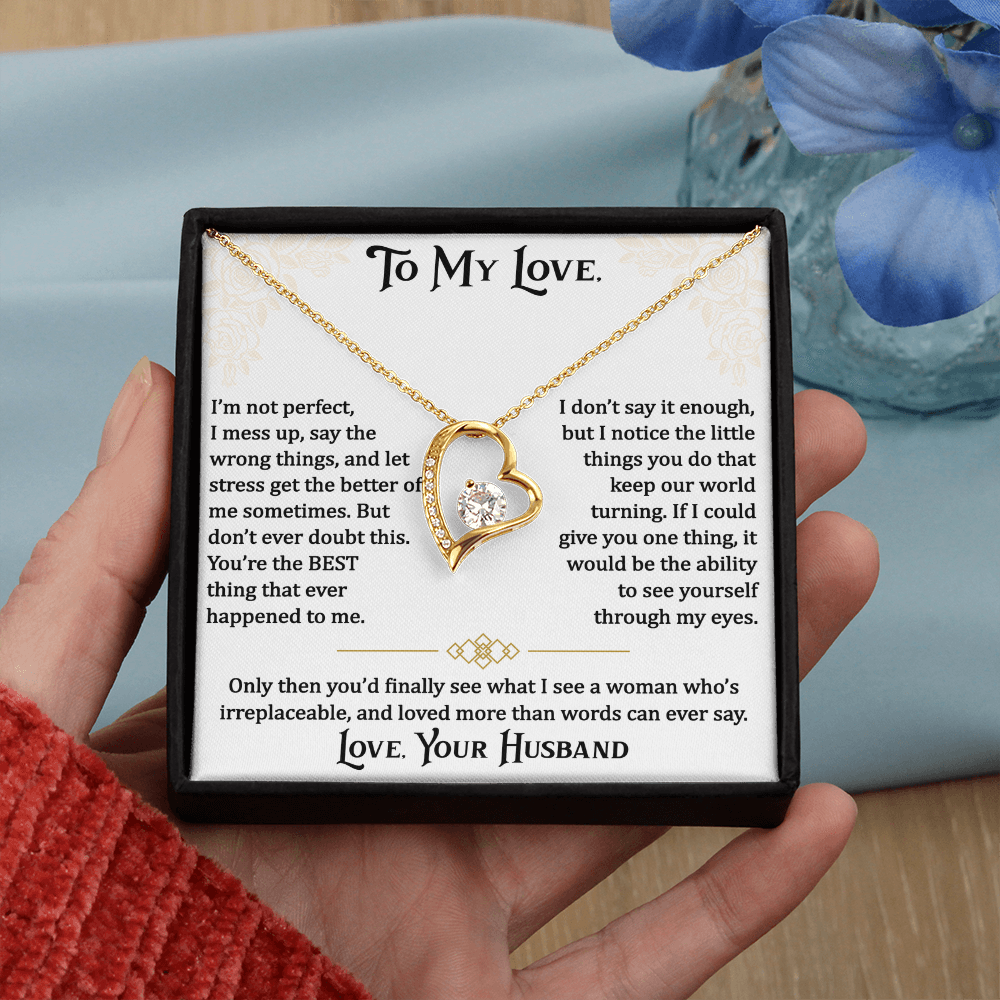 Gifts for Love, Forever Love Necklace for Wife From Husband, Anniversary Jewelry, Christmas Birthday for Her