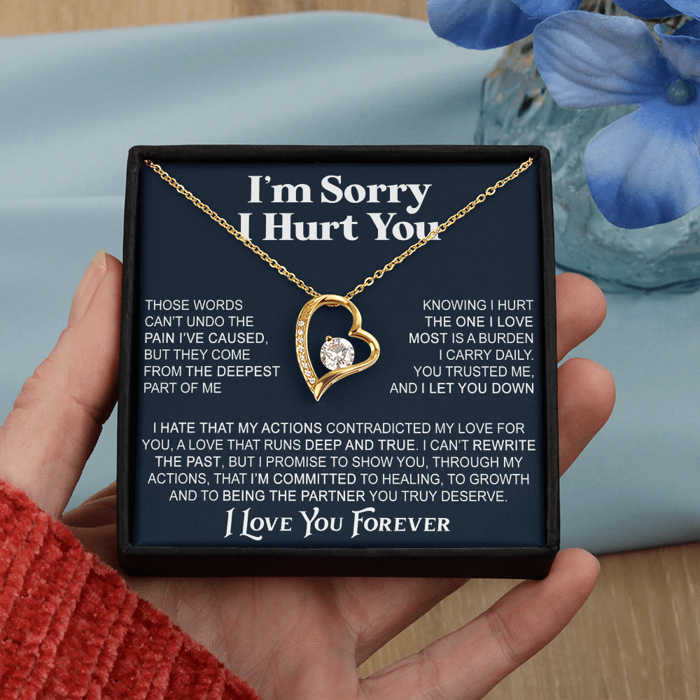 Apology Gift For Her - Forever Love Necklace - I'm Sorry I Hurt You
