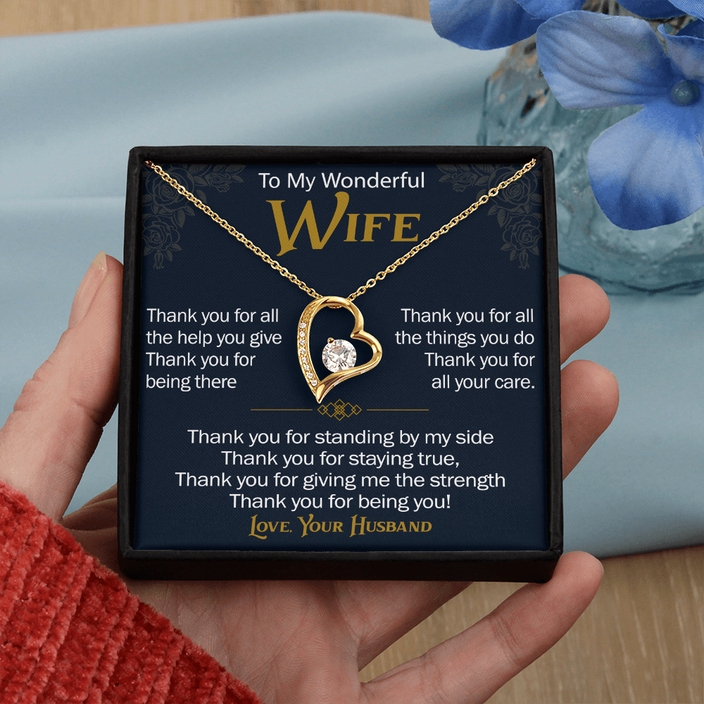 To My Wife Forever Love Necklace Meaningful Gift from Husband - Romantic Jewelry for Bride