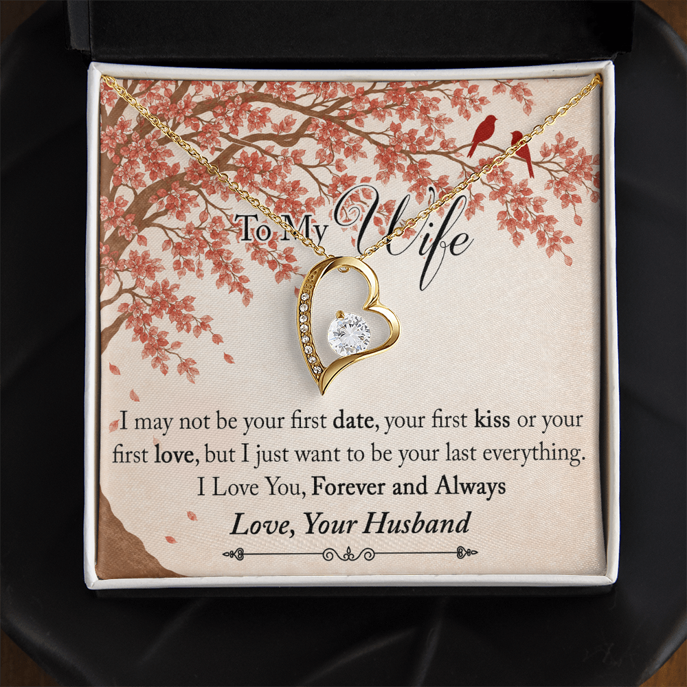 To My Wife Forever Love Necklace from Husband, Meaningful Gift for Soulmate, Partner. The Unique Present for Birthday, Wedding Anniversary, X-mas or any Special Occasion.