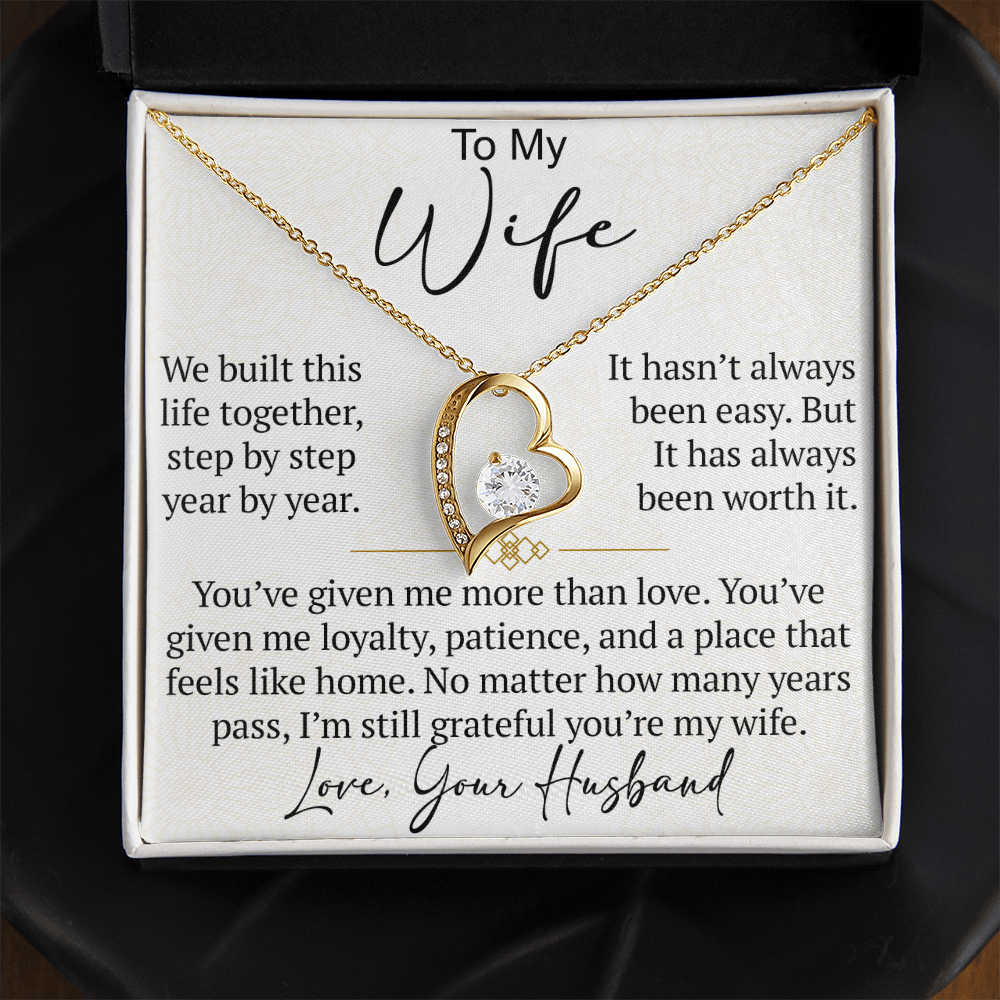 Forever Love Necklace Gift for Wife from Husband, To My Soulmate Wedding Anniversary Gift, Surprise Your Lover Gift on Special Occasions