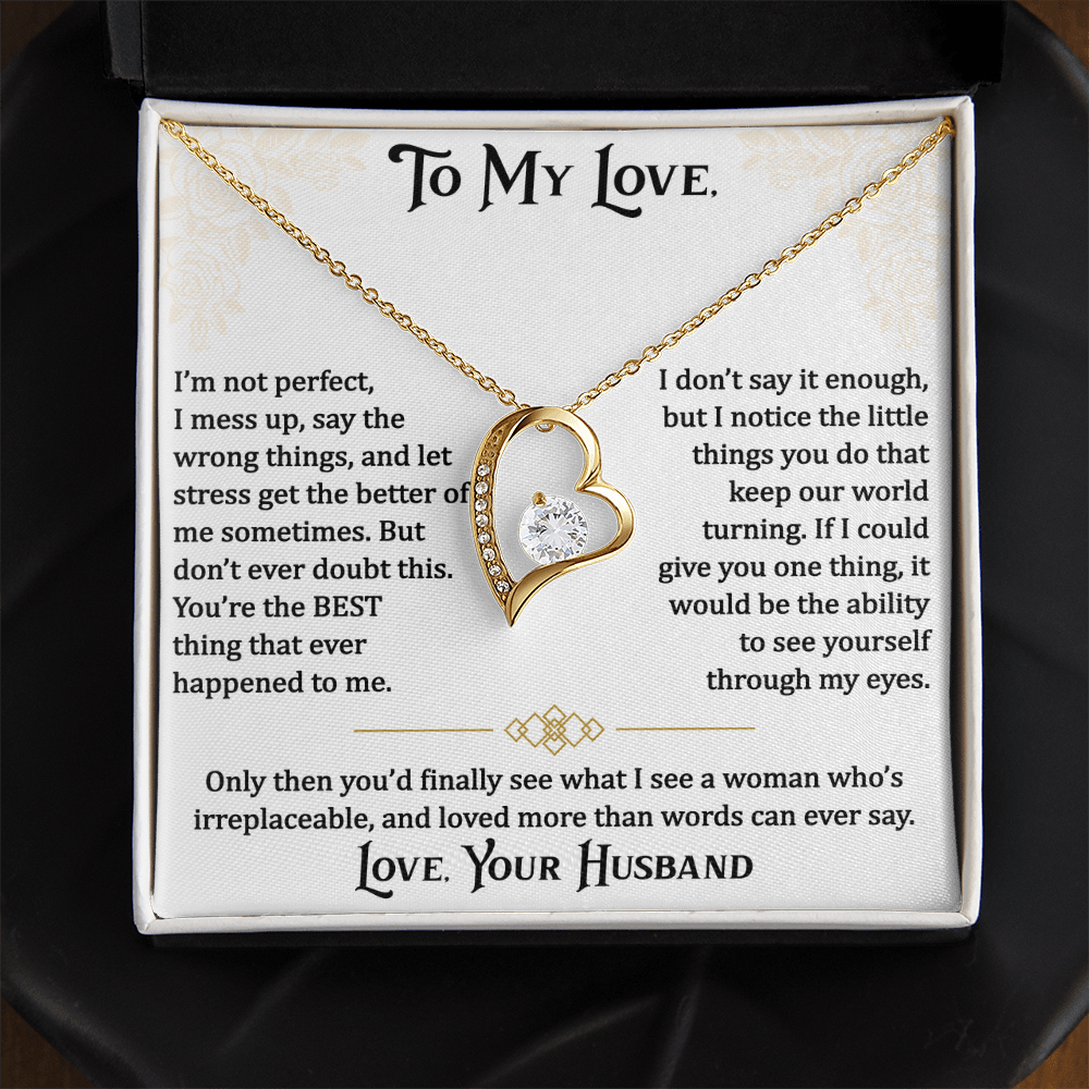Gifts for Love, Forever Love Necklace for Wife From Husband, Anniversary Jewelry, Christmas Birthday for Her