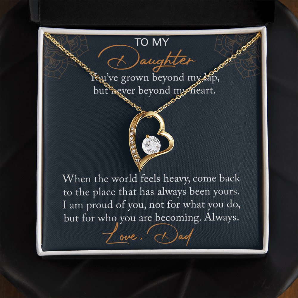 Dad To Daughter Necklace Heartfelt Birthday Gift For Adult Daughter Graduation Jewelry Wedding Keepsake Present
