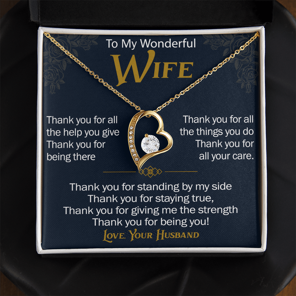 To My Wife Forever Love Necklace Meaningful Gift from Husband - Romantic Jewelry for Bride