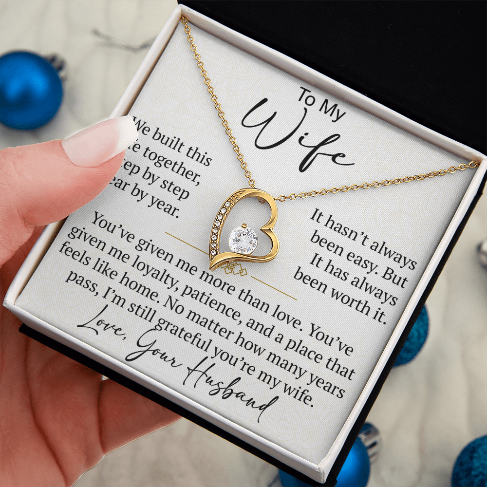 Forever Love Necklace Gift for Wife from Husband, To My Soulmate Wedding Anniversary Gift, Surprise Your Lover Gift on Special Occasions