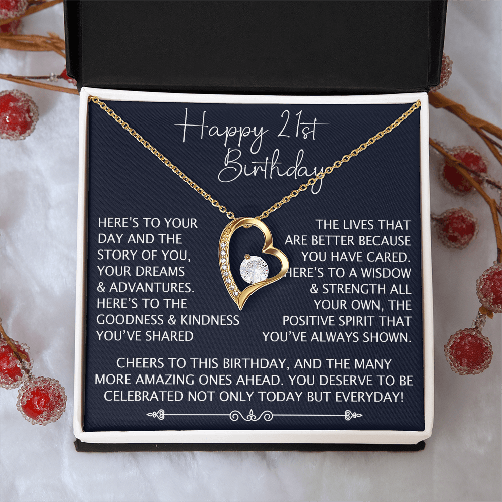 Happy Birthday to Your Daughter, Unique Forever Love Necklace Family Member Gift for Birthday Wedding Graduation Christmas