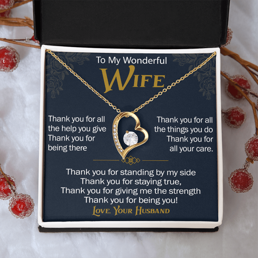 To My Wife Forever Love Necklace Meaningful Gift from Husband - Romantic Jewelry for Bride