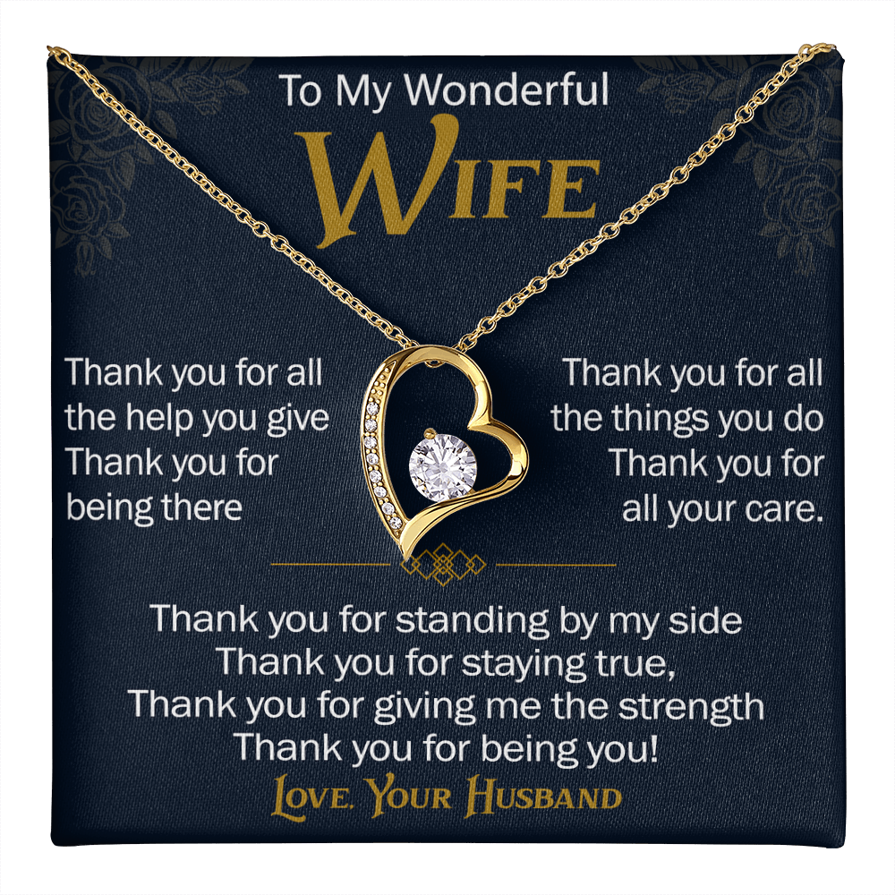 To My Wife Forever Love Necklace Meaningful Gift from Husband - Romantic Jewelry for Bride
