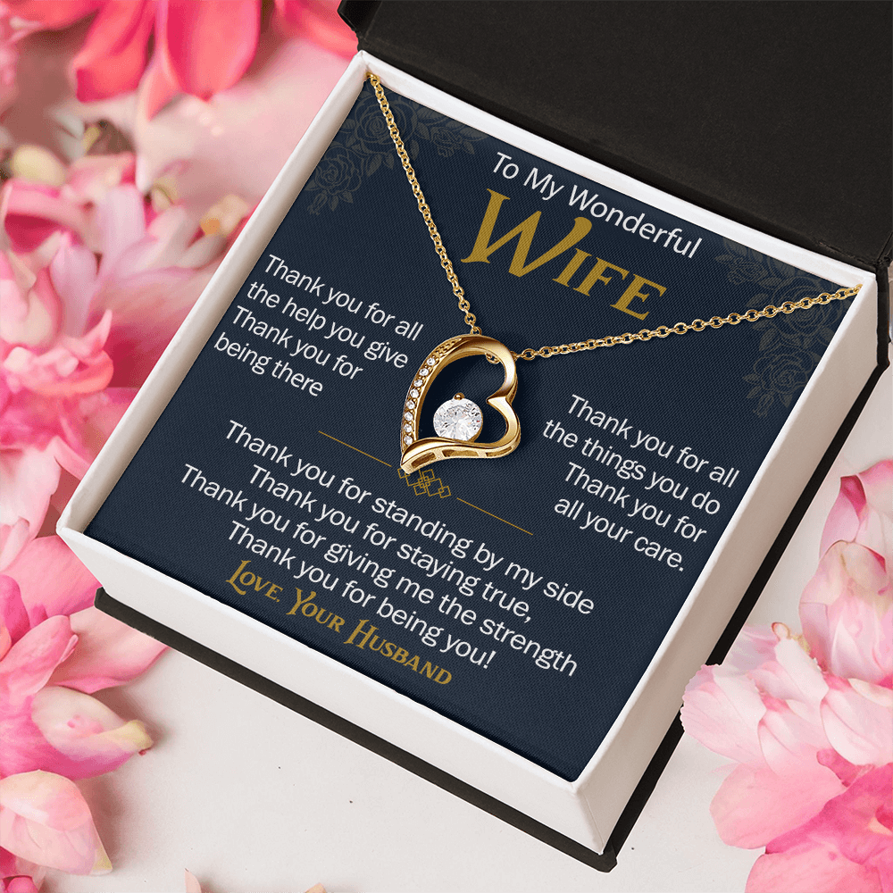 To My Wife Forever Love Necklace Meaningful Gift from Husband - Romantic Jewelry for Bride