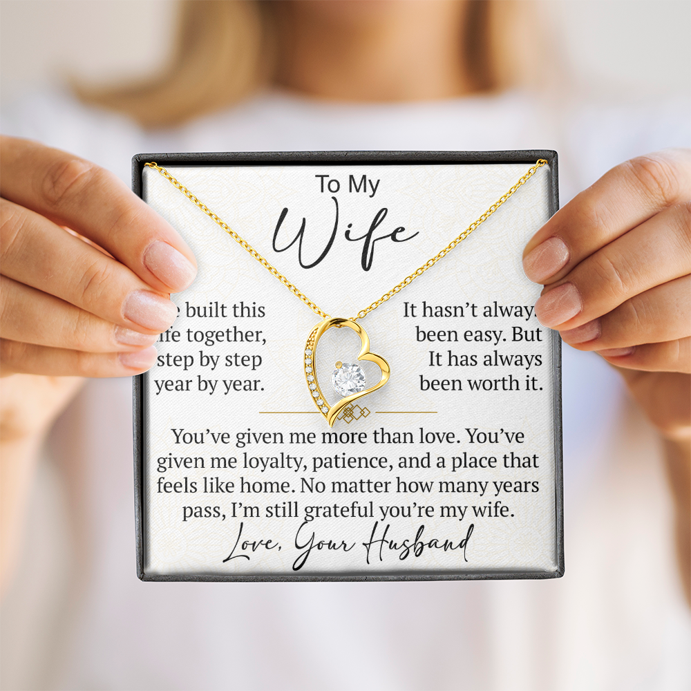 Forever Love Necklace Gift for Wife from Husband, To My Soulmate Wedding Anniversary Gift, Surprise Your Lover Gift on Special Occasions