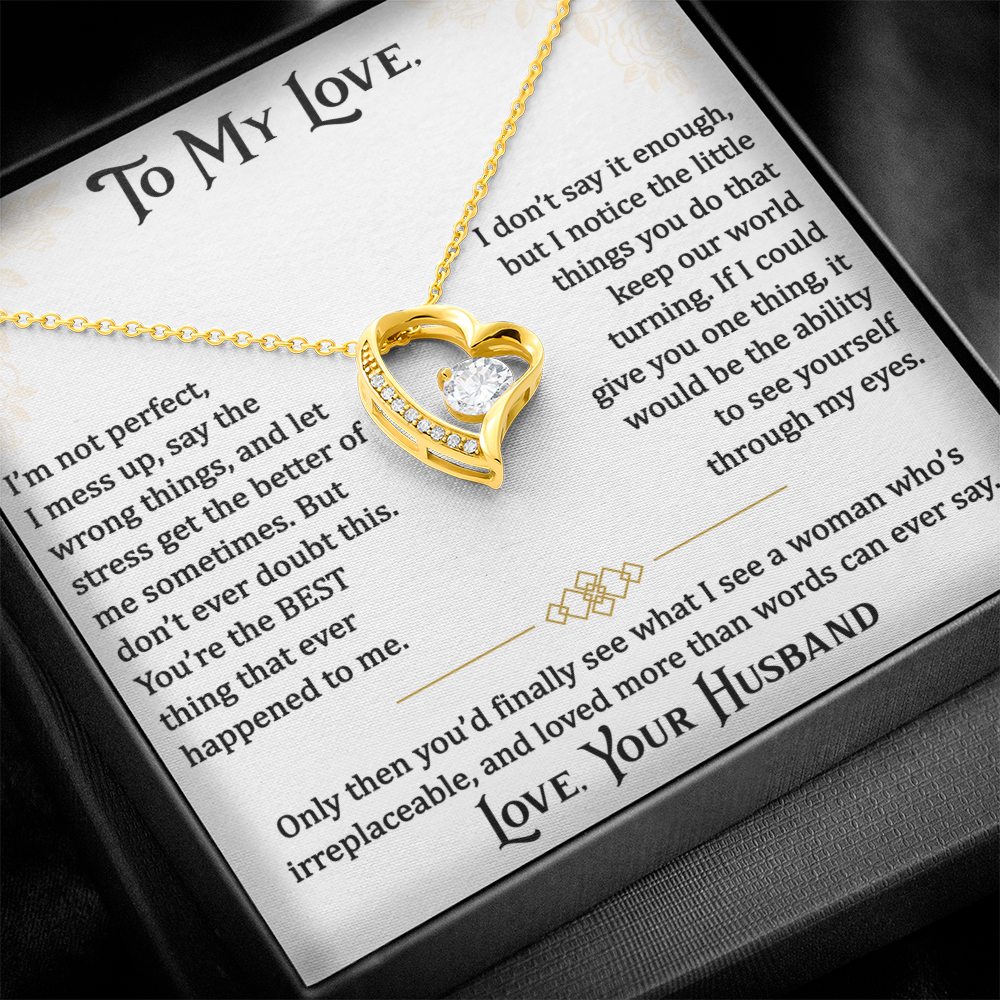 Gifts for Love, Forever Love Necklace for Wife From Husband, Anniversary Jewelry, Christmas Birthday for Her