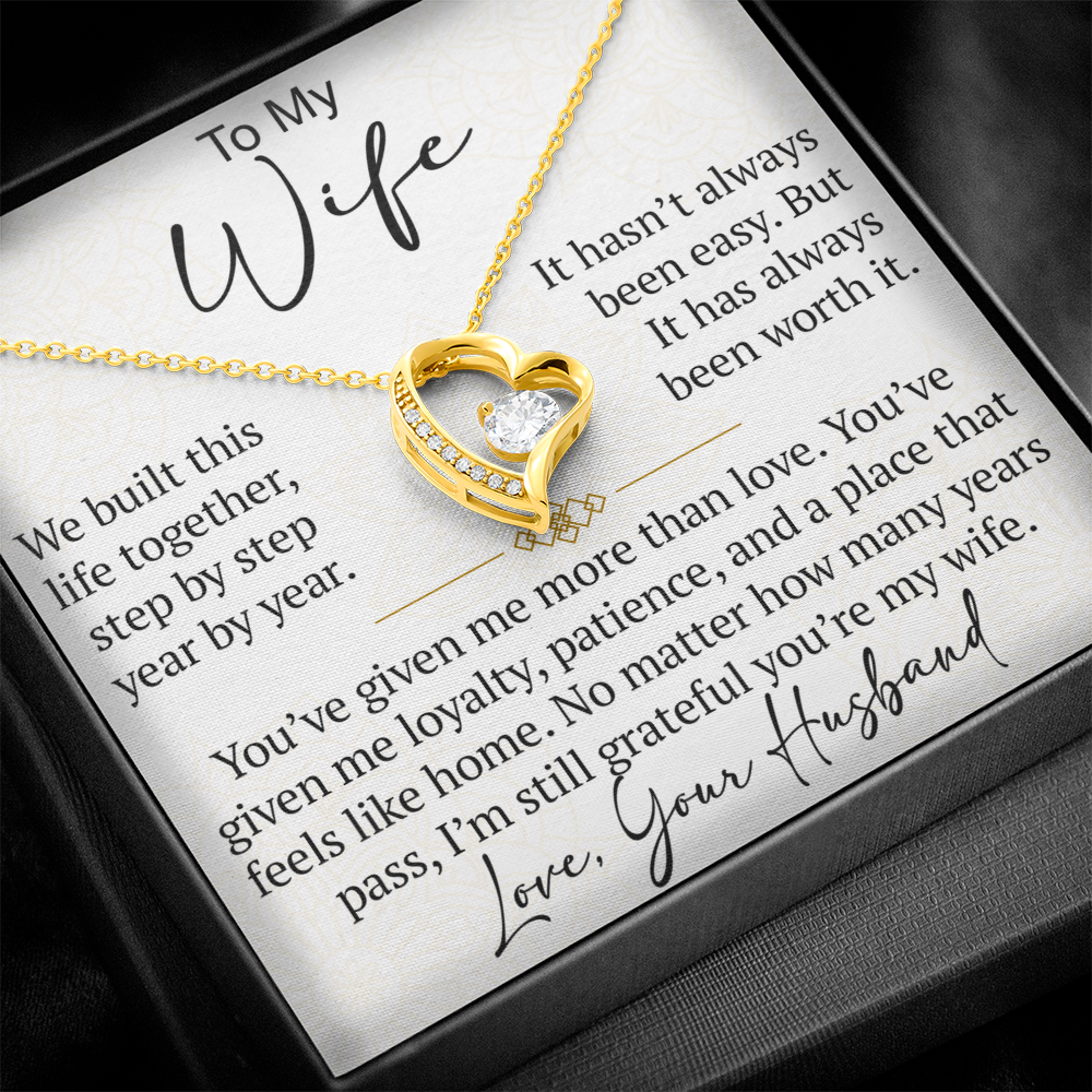 Forever Love Necklace Gift for Wife from Husband, To My Soulmate Wedding Anniversary Gift, Surprise Your Lover Gift on Special Occasions