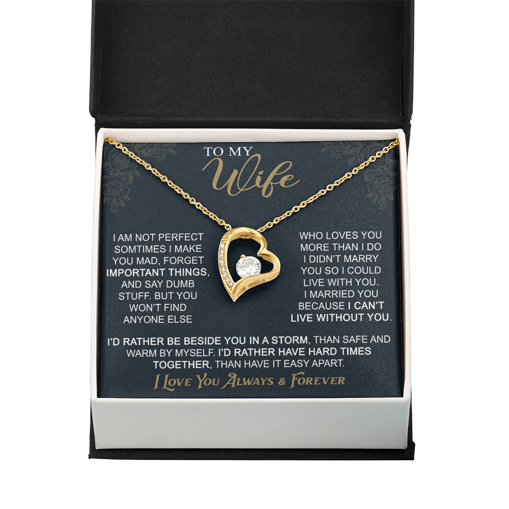 To My Wife Forever Love Necklace From Husband, Wife Gift Necklace For Women Necklace For Wife