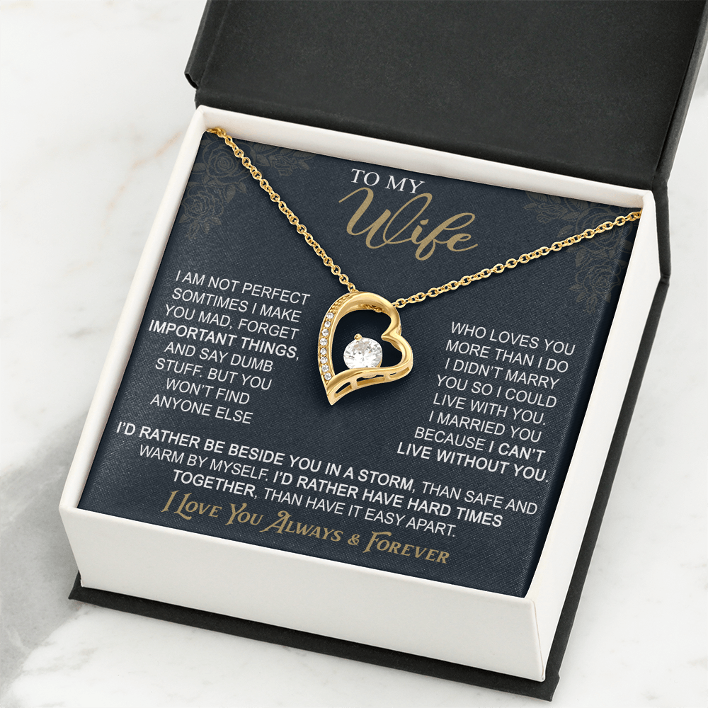 To My Wife Forever Love Necklace From Husband, Wife Gift Necklace For Women Necklace For Wife