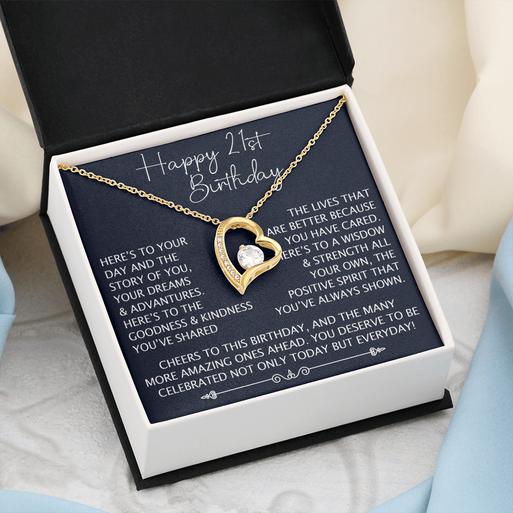 Happy Birthday to Your Daughter, Unique Forever Love Necklace Family Member Gift for Birthday Wedding Graduation Christmas