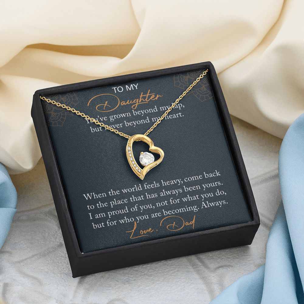 Dad To Daughter Necklace Heartfelt Birthday Gift For Adult Daughter Graduation Jewelry Wedding Keepsake Present