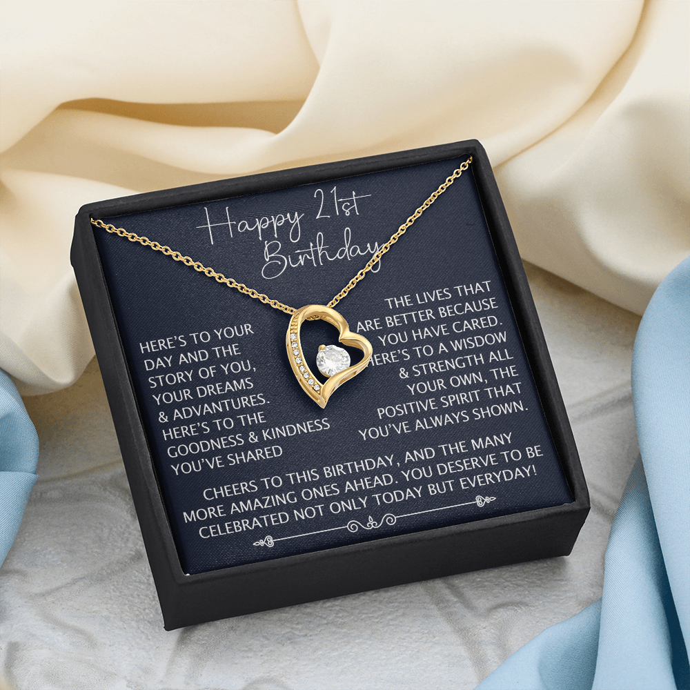 Happy Birthday to Your Daughter, Unique Forever Love Necklace Family Member Gift for Birthday Wedding Graduation Christmas