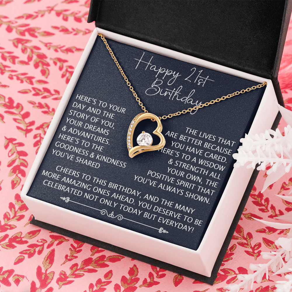 Happy Birthday to Your Daughter, Unique Forever Love Necklace Family Member Gift for Birthday Wedding Graduation Christmas