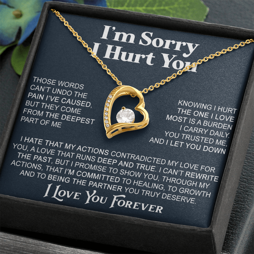 Apology Gift For Her - Forever Love Necklace - I'm Sorry I Hurt You