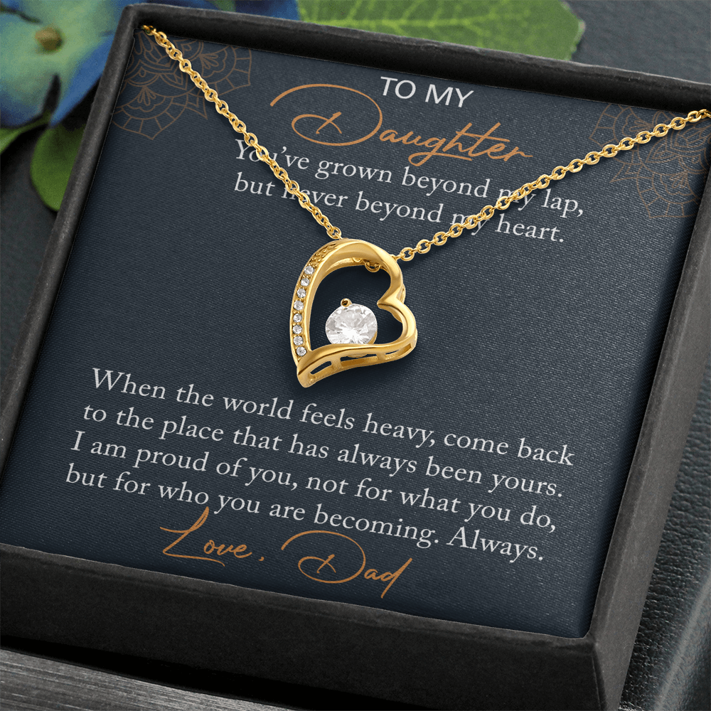 Dad To Daughter Necklace Heartfelt Birthday Gift For Adult Daughter Graduation Jewelry Wedding Keepsake Present