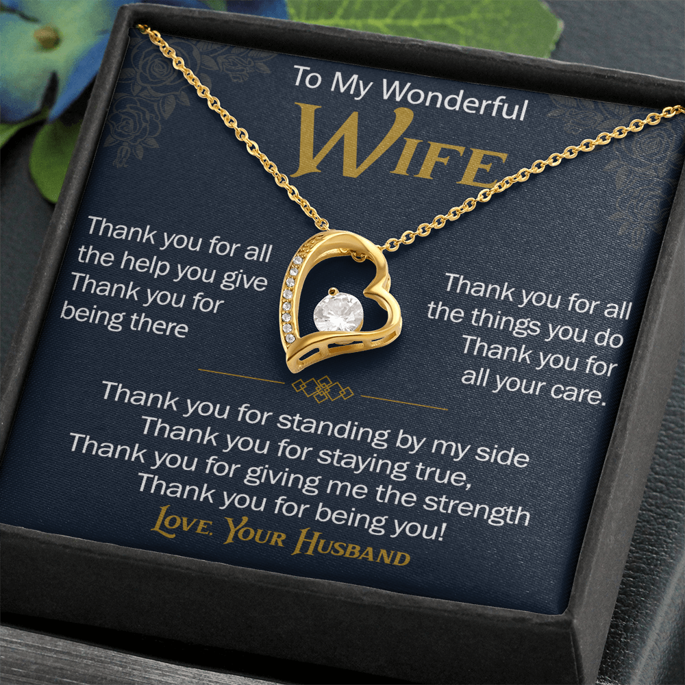 To My Wife Forever Love Necklace Meaningful Gift from Husband - Romantic Jewelry for Bride