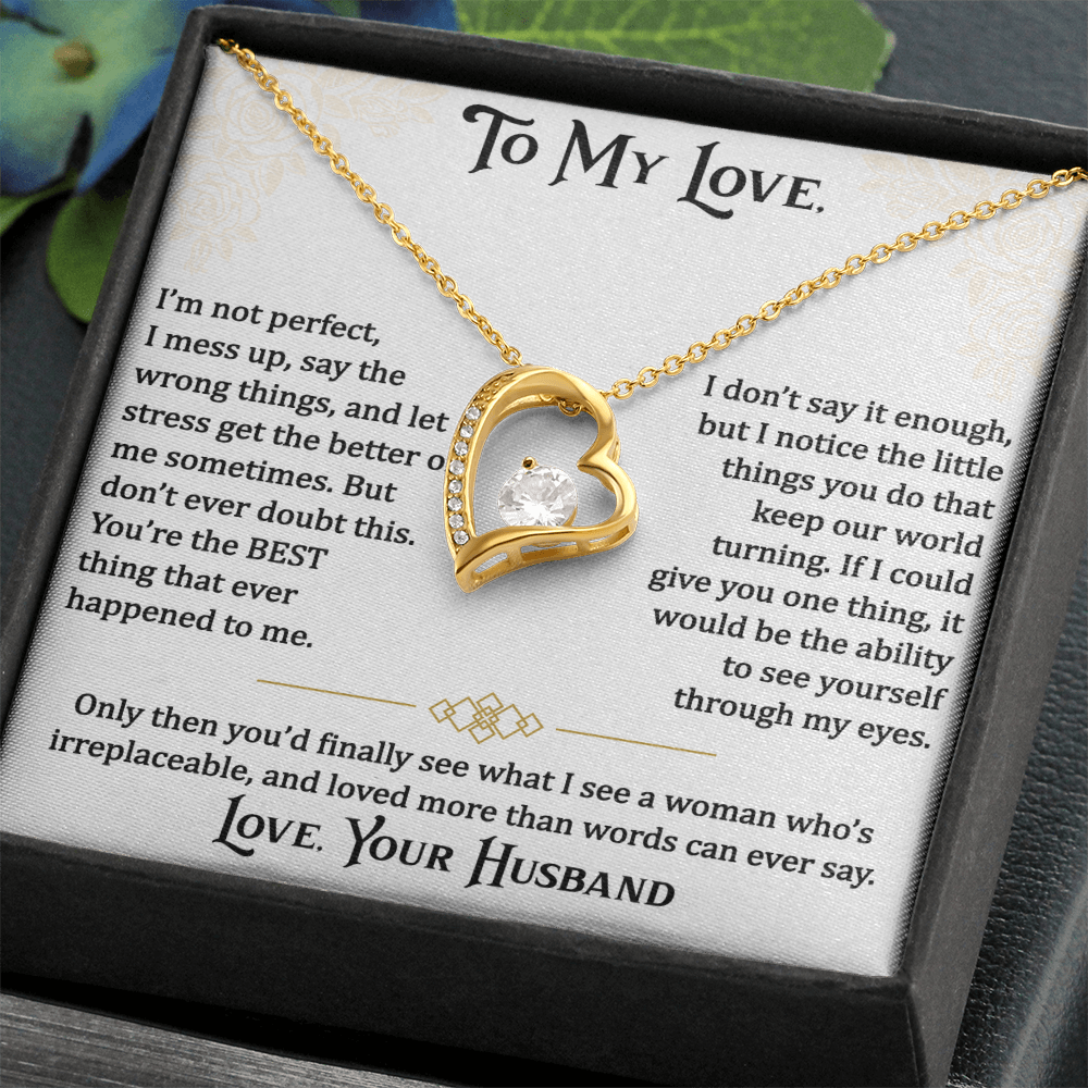 Gifts for Love, Forever Love Necklace for Wife From Husband, Anniversary Jewelry, Christmas Birthday for Her