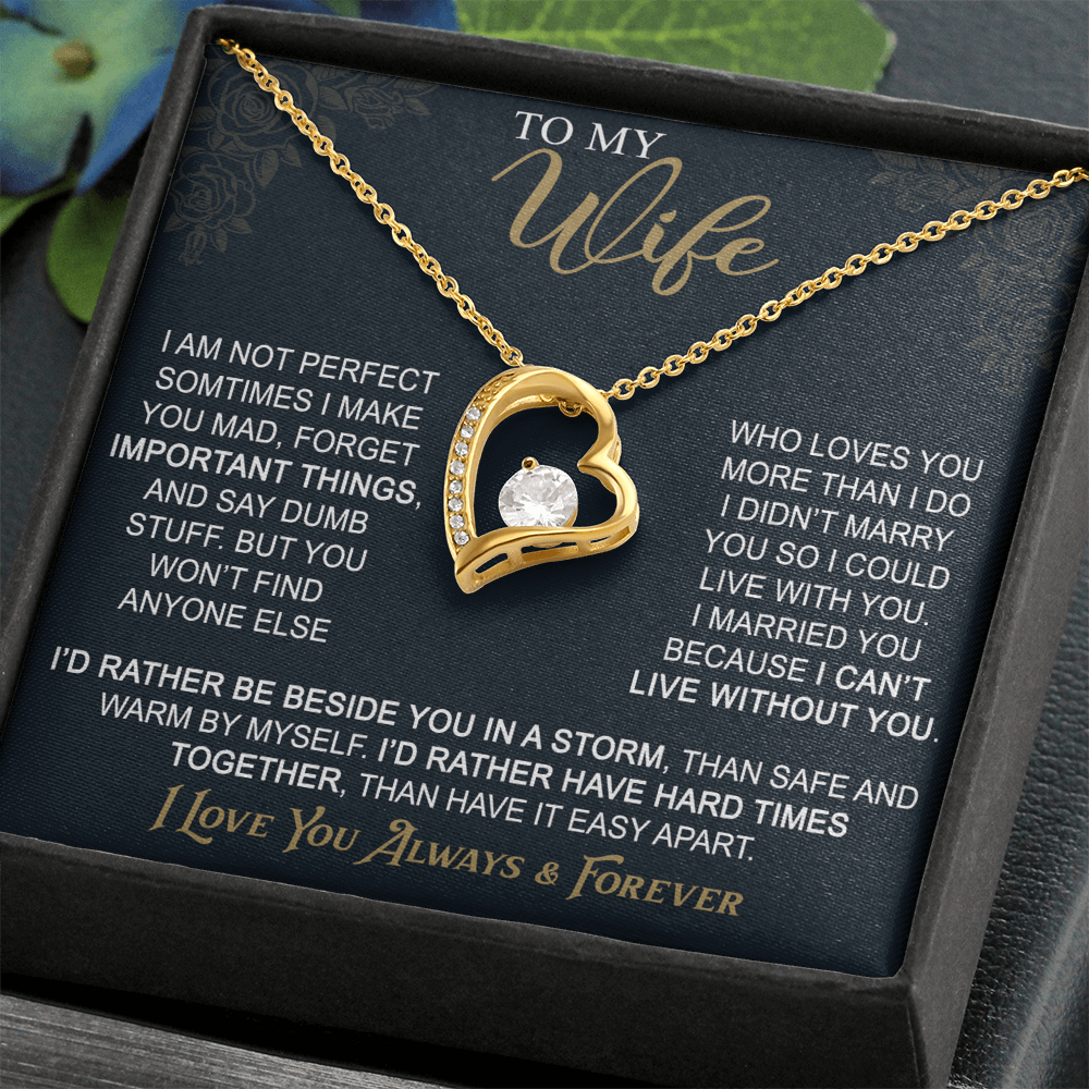 To My Wife Forever Love Necklace From Husband, Wife Gift Necklace For Women Necklace For Wife