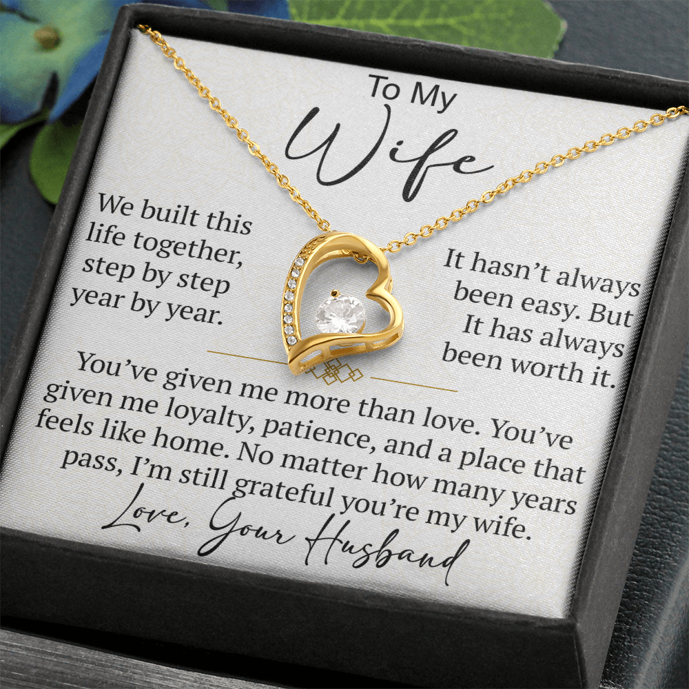 Forever Love Necklace Gift for Wife from Husband, To My Soulmate Wedding Anniversary Gift, Surprise Your Lover Gift on Special Occasions