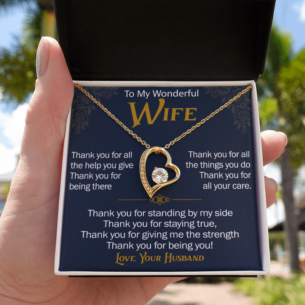 To My Wife Forever Love Necklace Meaningful Gift from Husband - Romantic Jewelry for Bride