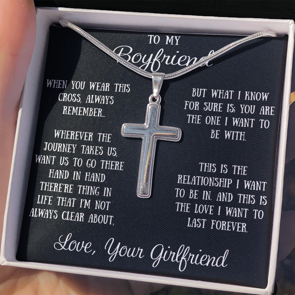 To My Man Romantic Cross Necklace Surprise Gift For Husband Sentimental Presents (133935235608)
