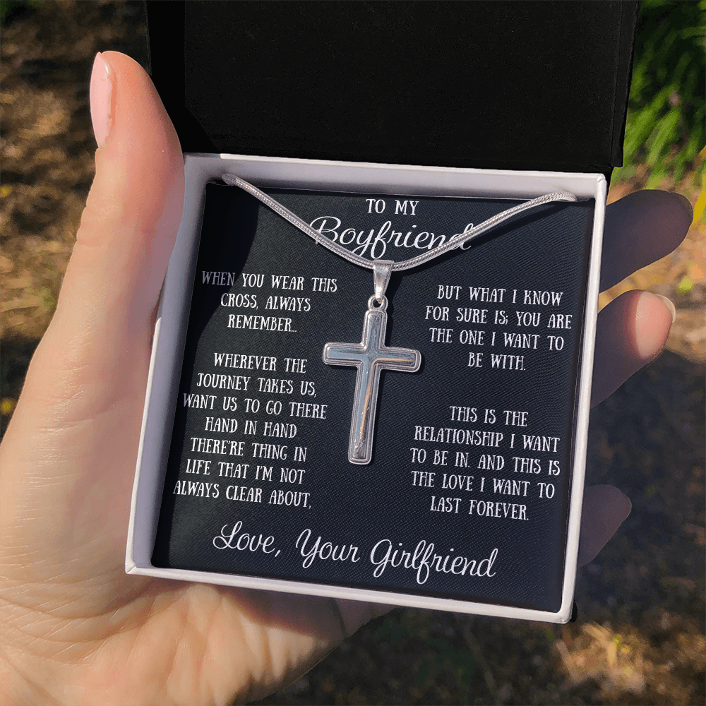 To My Man Romantic Cross Necklace Surprise Gift For Husband Sentimental Presents (133935235608)