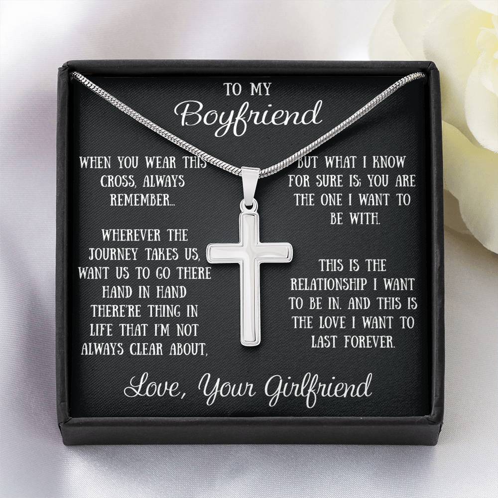 To My Man Romantic Cross Necklace Surprise Gift For Husband Sentimental Presents (133935235608)