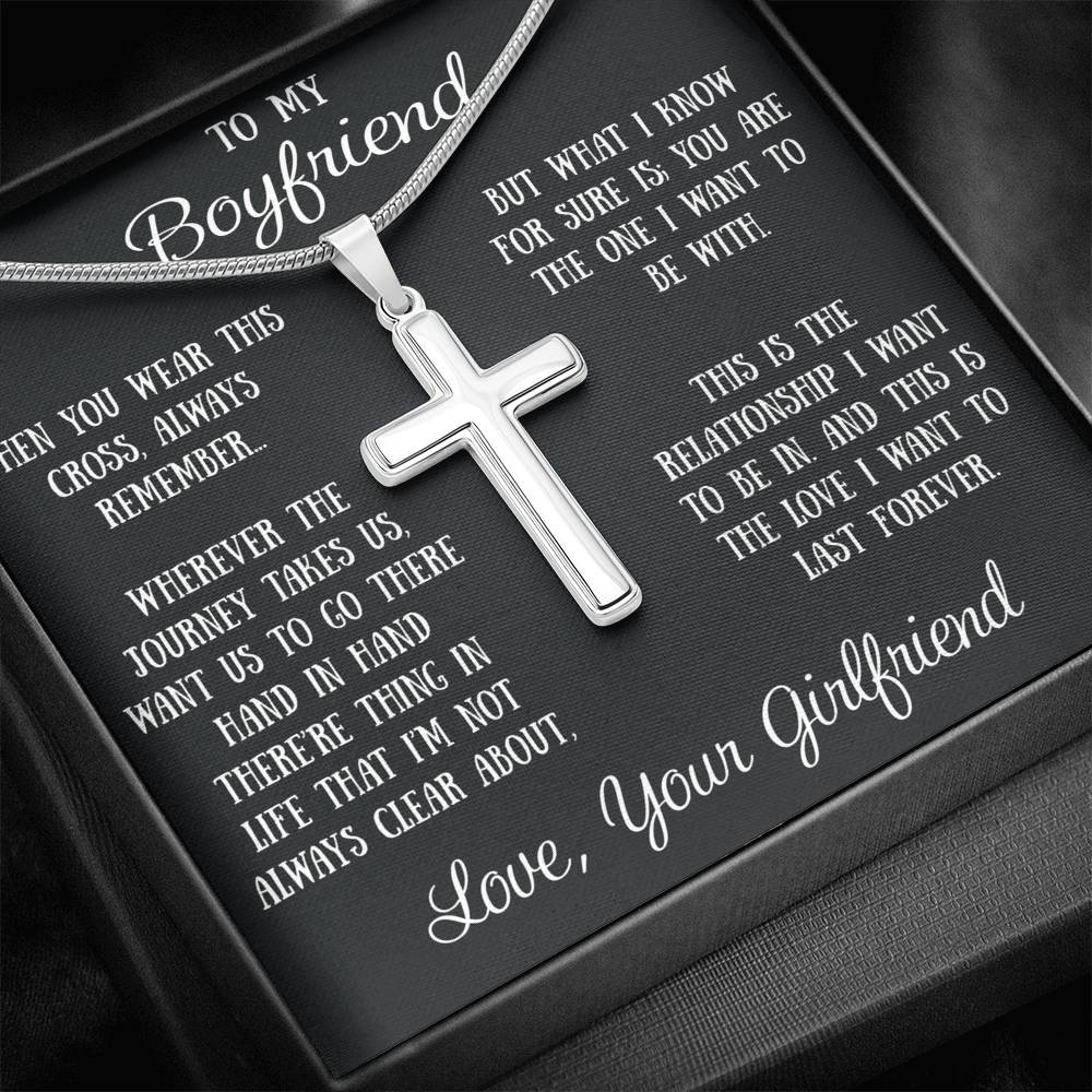 To My Man Romantic Cross Necklace Surprise Gift For Husband Sentimental Presents (133935235608)