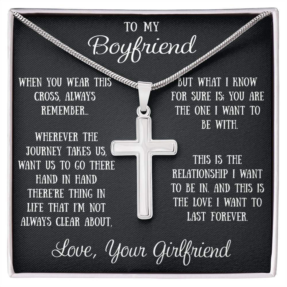To My Man Romantic Cross Necklace Surprise Gift For Husband Sentimental Presents (133935235608)