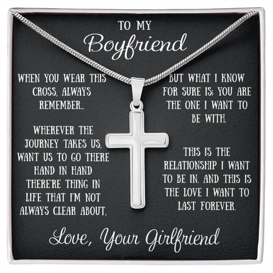 To My Man Romantic Cross Necklace Surprise Gift For Husband Sentimental Presents (133935235608)