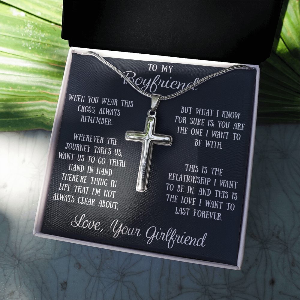 To My Man Romantic Cross Necklace Surprise Gift For Husband Sentimental Presents (133935235608)