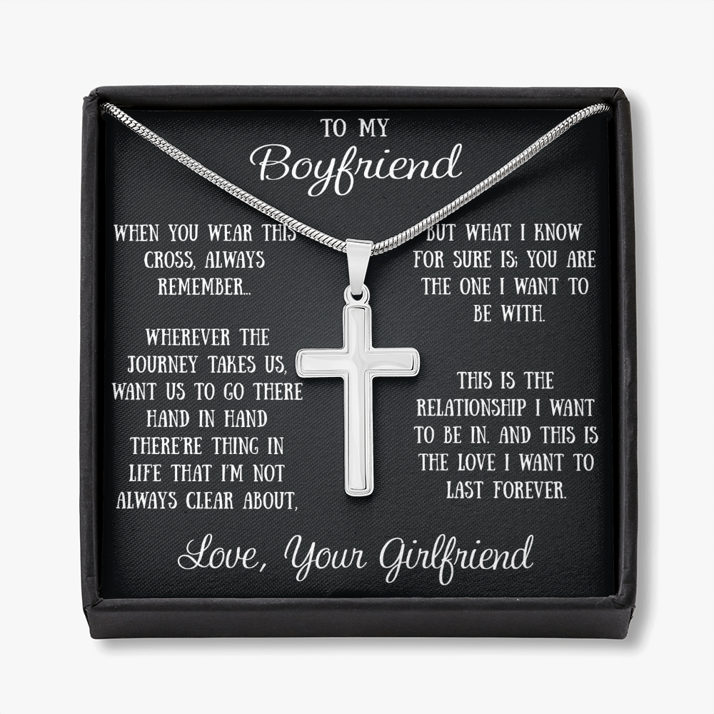 To My Man Romantic Cross Necklace Surprise Gift For Husband Sentimental Presents (133935235608)