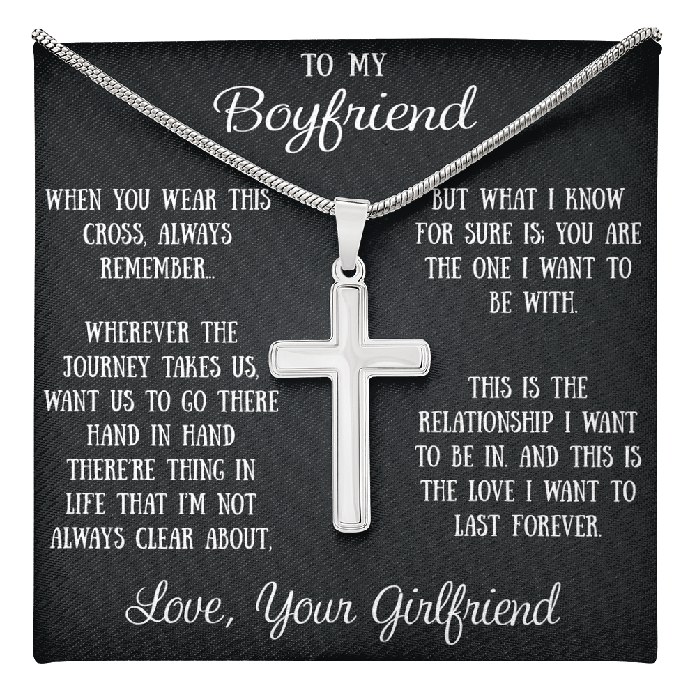 To My Man Romantic Cross Necklace Surprise Gift For Husband Sentimental Presents (133935235608)