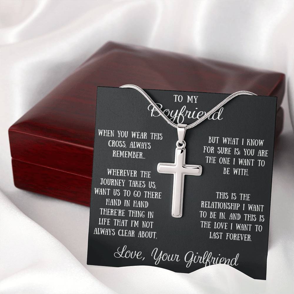 To My Man Romantic Cross Necklace Surprise Gift For Husband Sentimental Presents (133935235608)