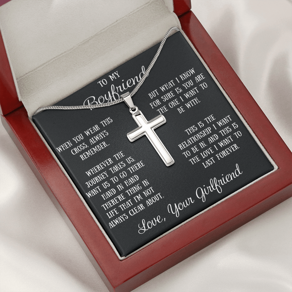 To My Man Romantic Cross Necklace Surprise Gift For Husband Sentimental Presents (133935235608)