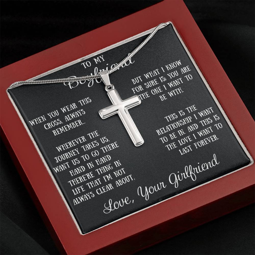To My Man Romantic Cross Necklace Surprise Gift For Husband Sentimental Presents (133935235608)