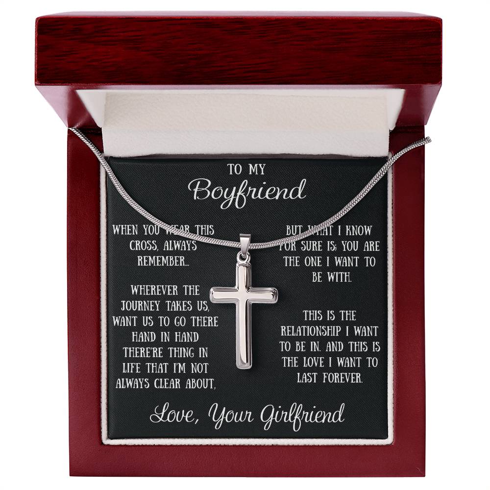 To My Man Romantic Cross Necklace Surprise Gift For Husband Sentimental Presents (133935235608)