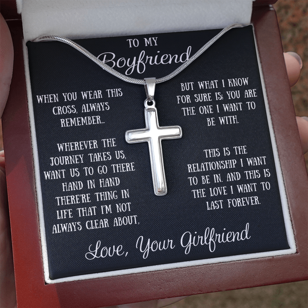 To My Man Romantic Cross Necklace Surprise Gift For Husband Sentimental Presents (133935235608)