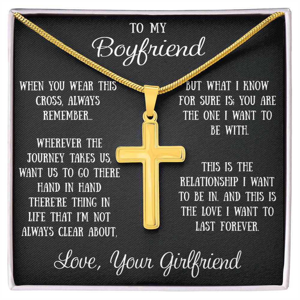 To My Man Romantic Cross Necklace Surprise Gift For Husband Sentimental Presents (133935235608)