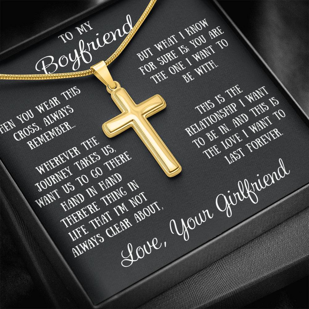 To My Man Romantic Cross Necklace Surprise Gift For Husband Sentimental Presents (133935235608)