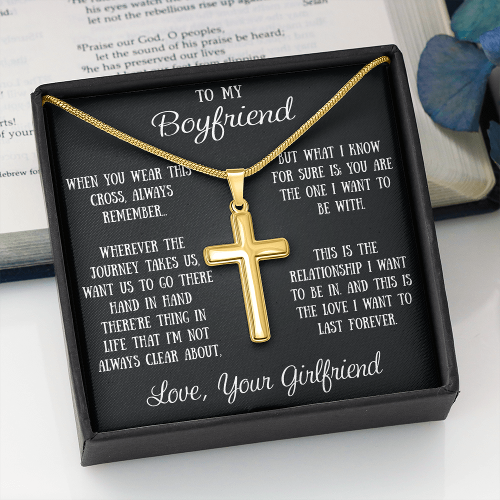 To My Man Romantic Cross Necklace Surprise Gift For Husband Sentimental Presents (133935235608)