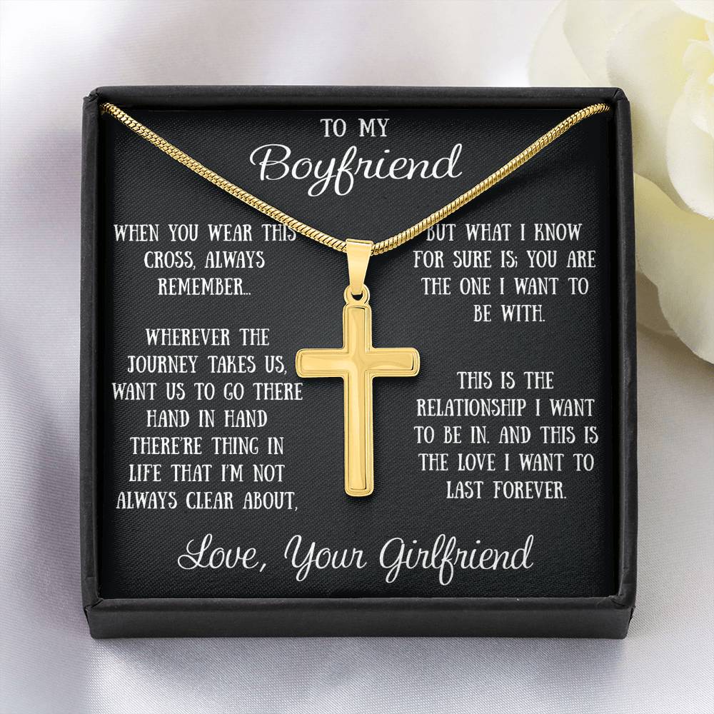 To My Man Romantic Cross Necklace Surprise Gift For Husband Sentimental Presents (133935235608)